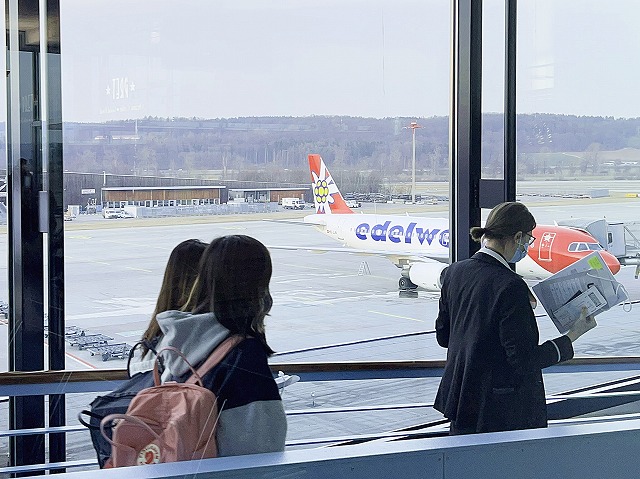 スイス留学生のチューリッヒ国際空港でのUM同行