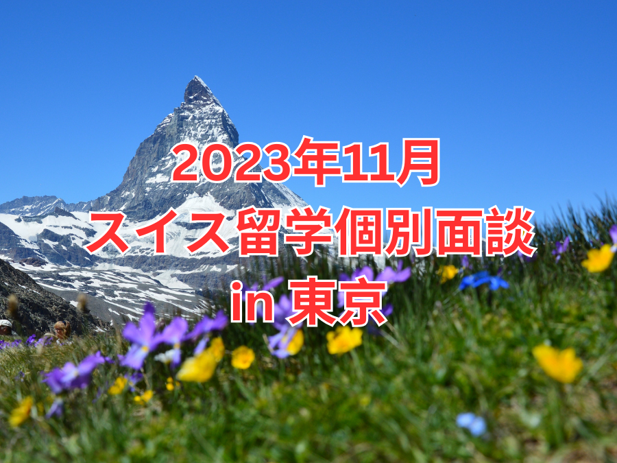 2023年11月東京でスイス寄宿学校の入学担当と個別面談