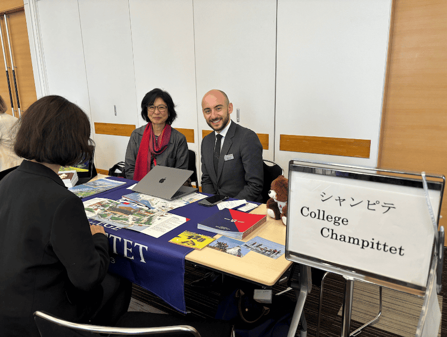 スイス名門校の入学担当官や校長が来日し、さまざなま学校と直接相談をして、最新情報や個別にご相談ができるスイスラーニング留学相談会にて、スイス留学.com代表田山
